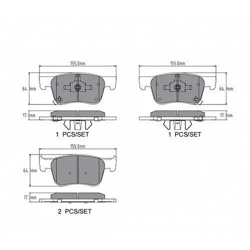 D2114 Ceramic Brake Pad for Great Wall No Noise
