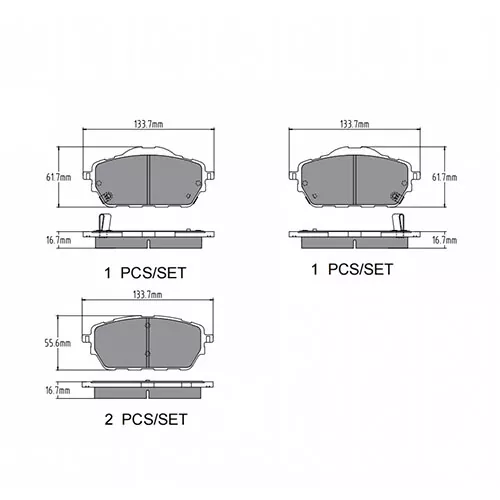 D2119 Ceramic Brake Pad for Great Wall 1 PCS/SET
