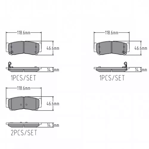 D1297 Ceramic Brake Pad for Hyundai