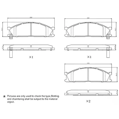 D333 Ceramic Brake Pad for Nissan