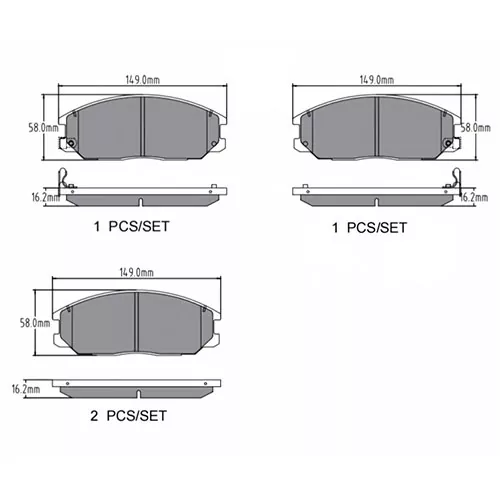 D864 Semi-metallic Brake Pad for Hyundai