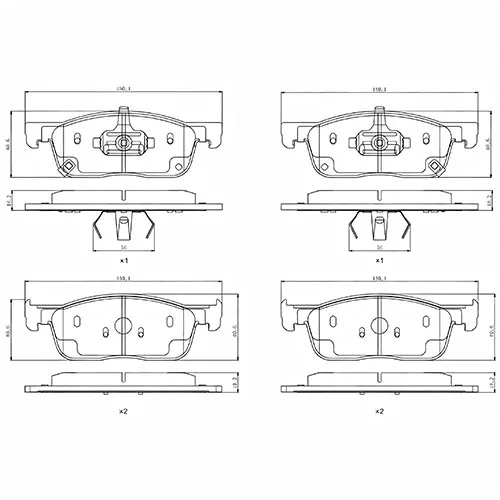 D2159 Ceramic Brake Pad for Buick